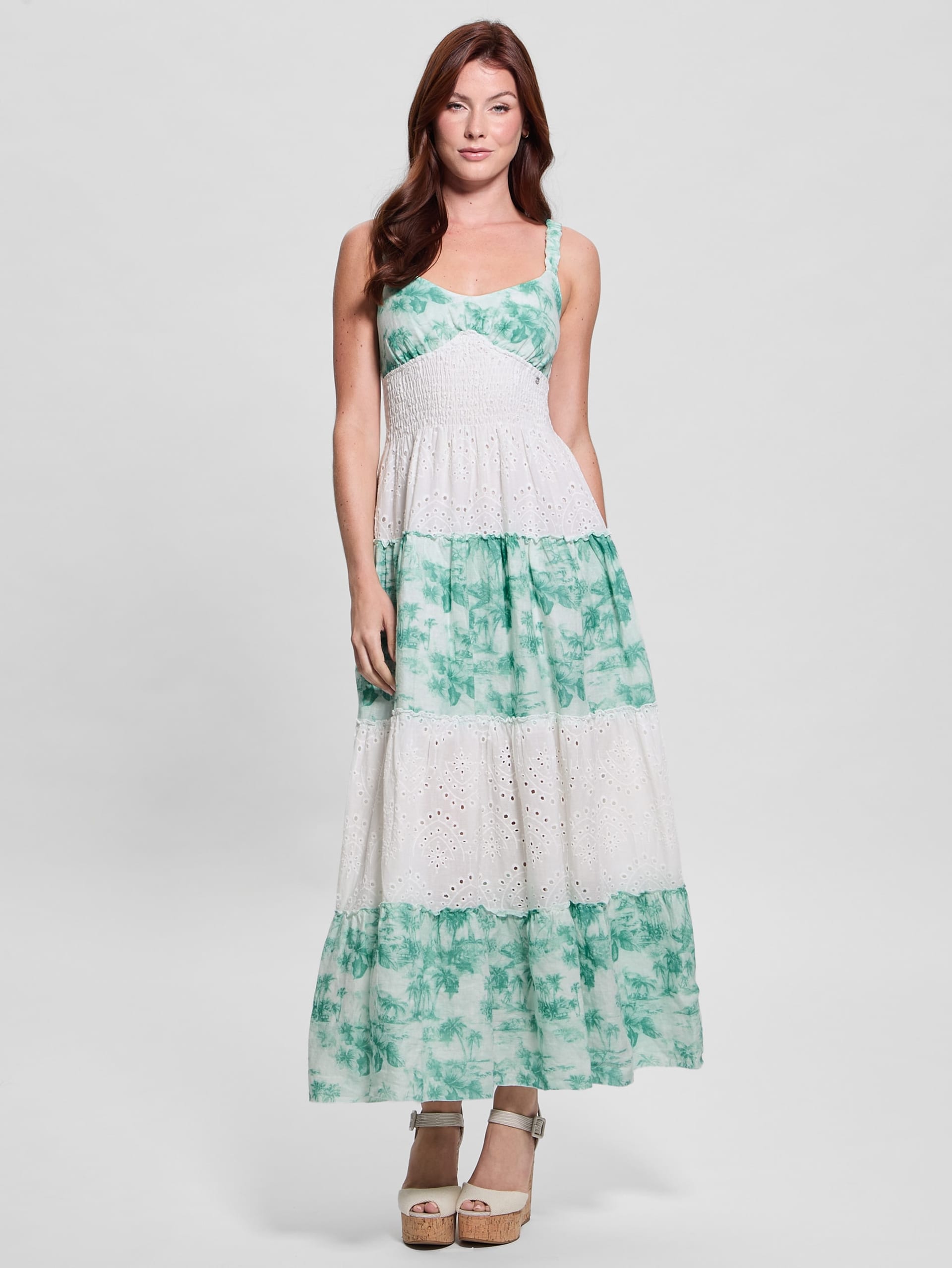 Vestido longo de linho Savina, tamanho único