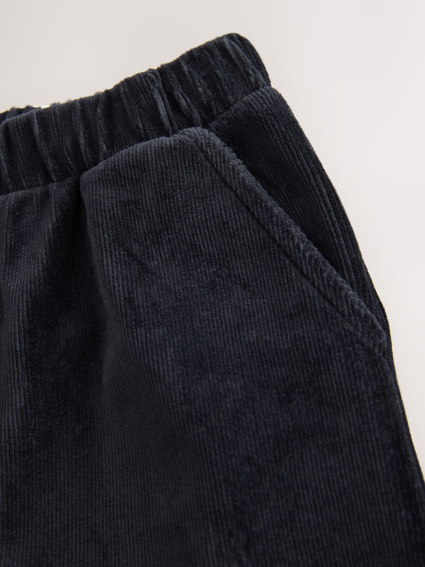 Zwart - Cord Wide Leg Trousers (3-16yrs)