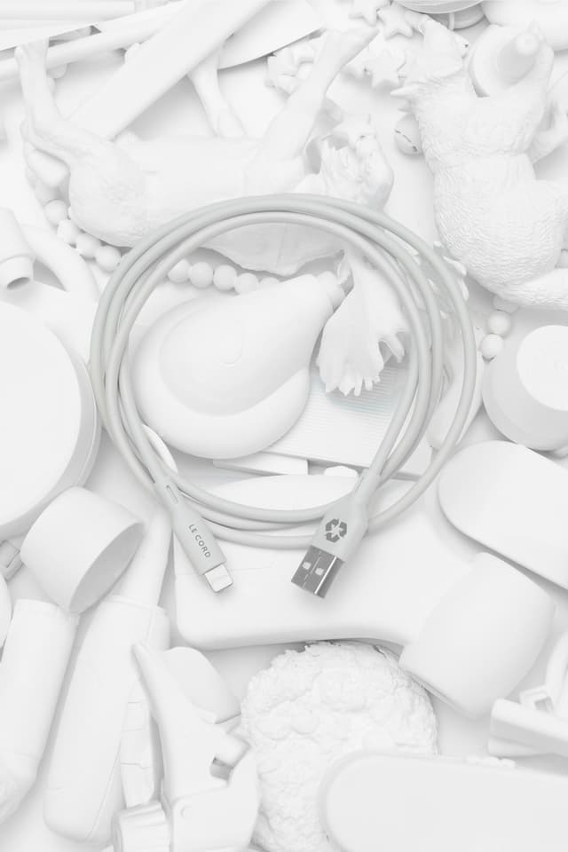 Foggy Snow Recycled iPhone Lightning kabel · Eco!