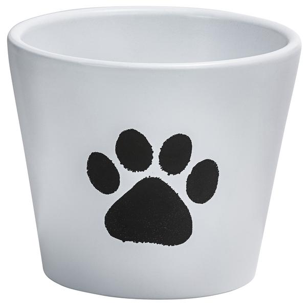 Dehner Keramik-Übertopf Paw, konisch, weiß,