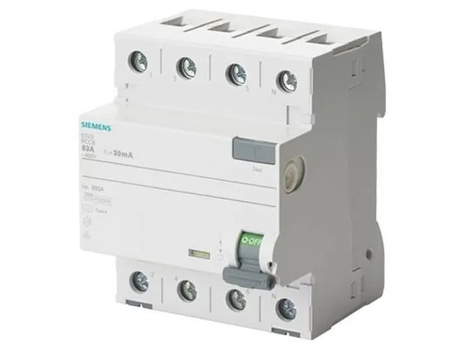 Siemens 5SV33566 FI-sikkerhedsafbryder A 63 A 0.03 A 500 V