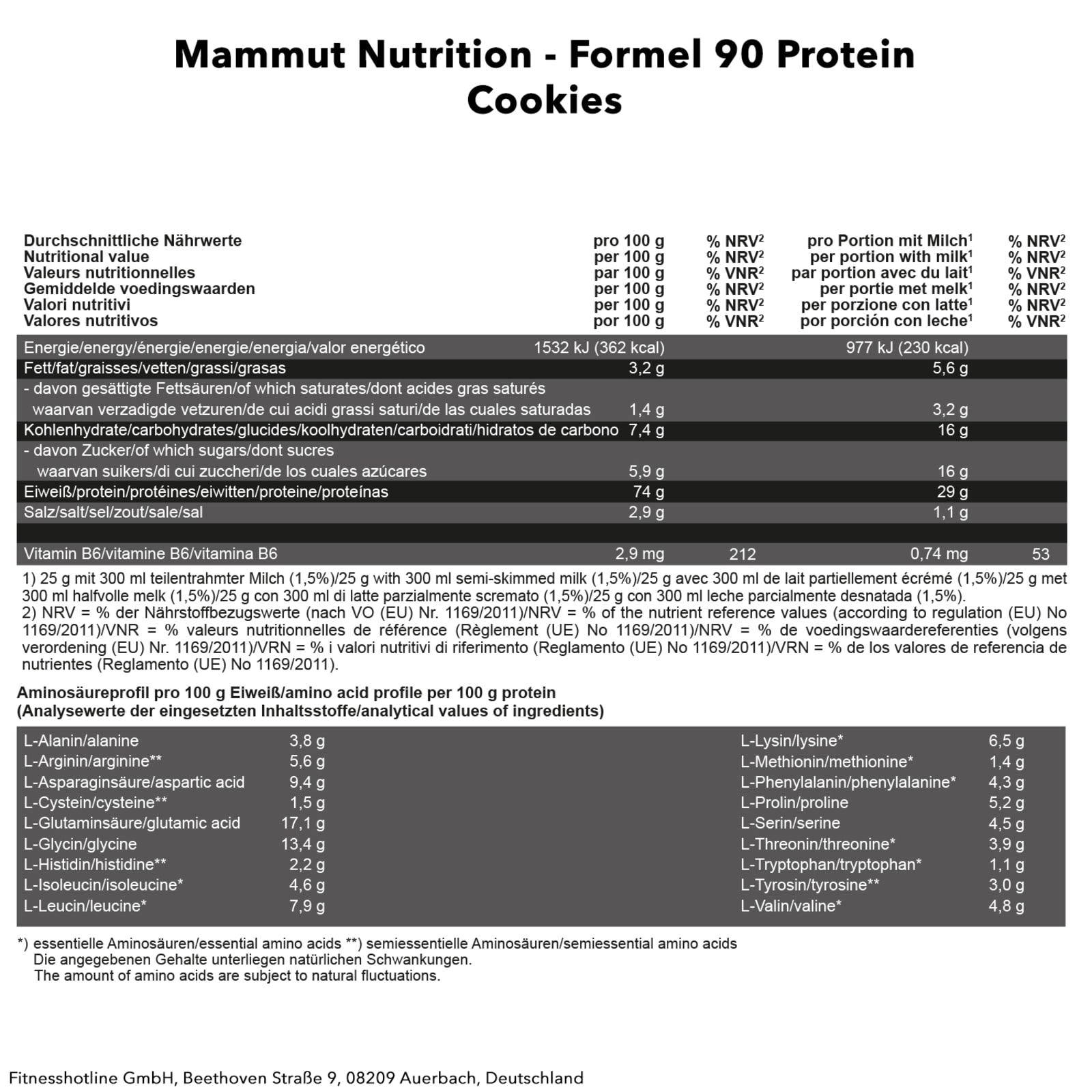 Formel 90 Protein - 3000g - Cookies