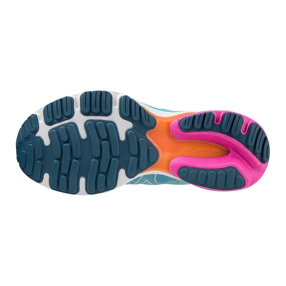 Mizuno WAVE ULTIMA 14 - Chaussures running Femme maui blue/white/807 c