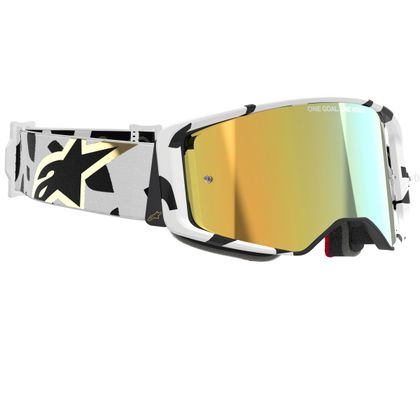 Masque cross Alpinestars SUPERTECH CORP IRIDIUM 2025 - Blanc / Jaune