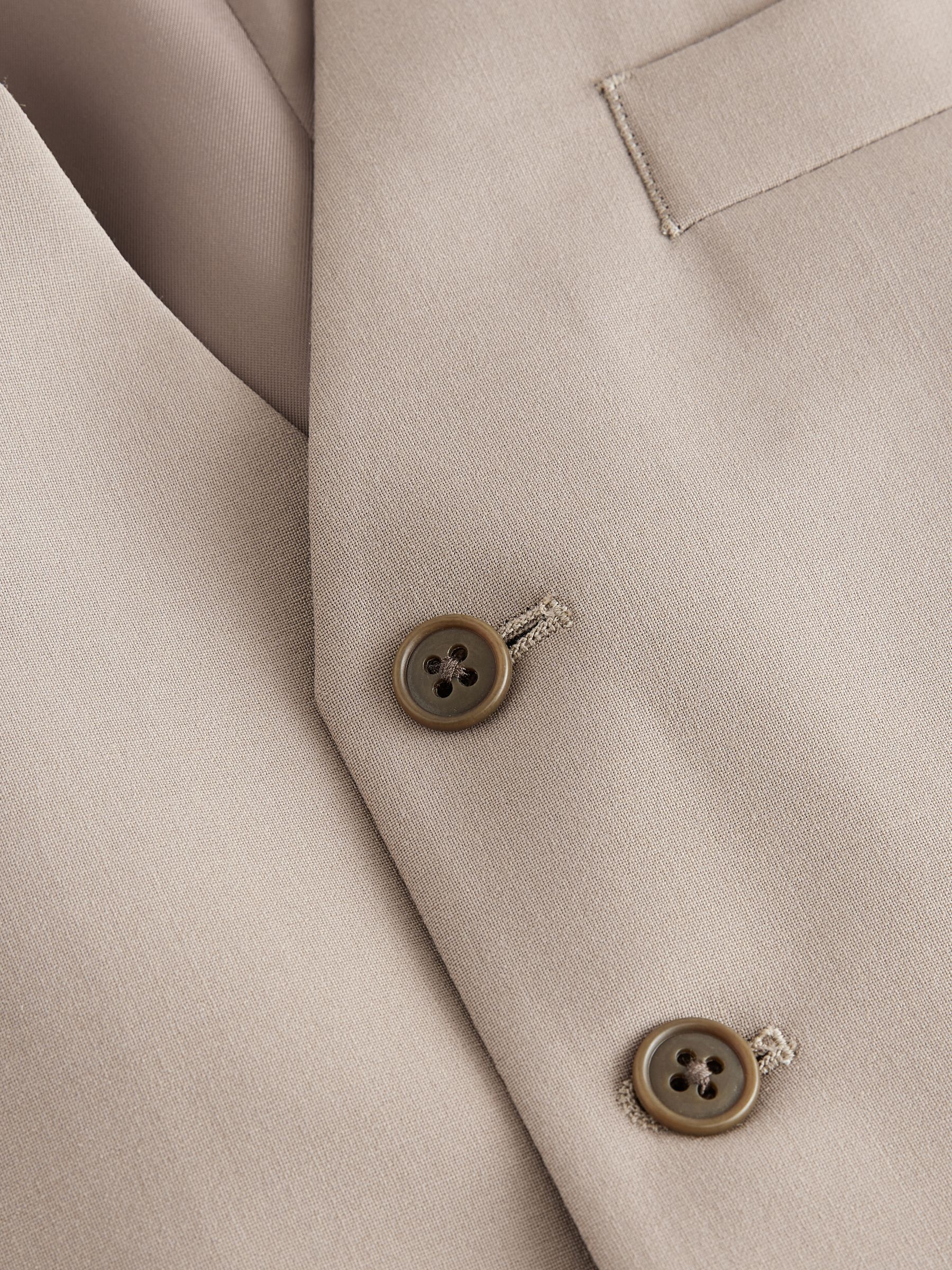 Pastelgeel - Regular Fit Wool Blend Motionflex Waistcoat