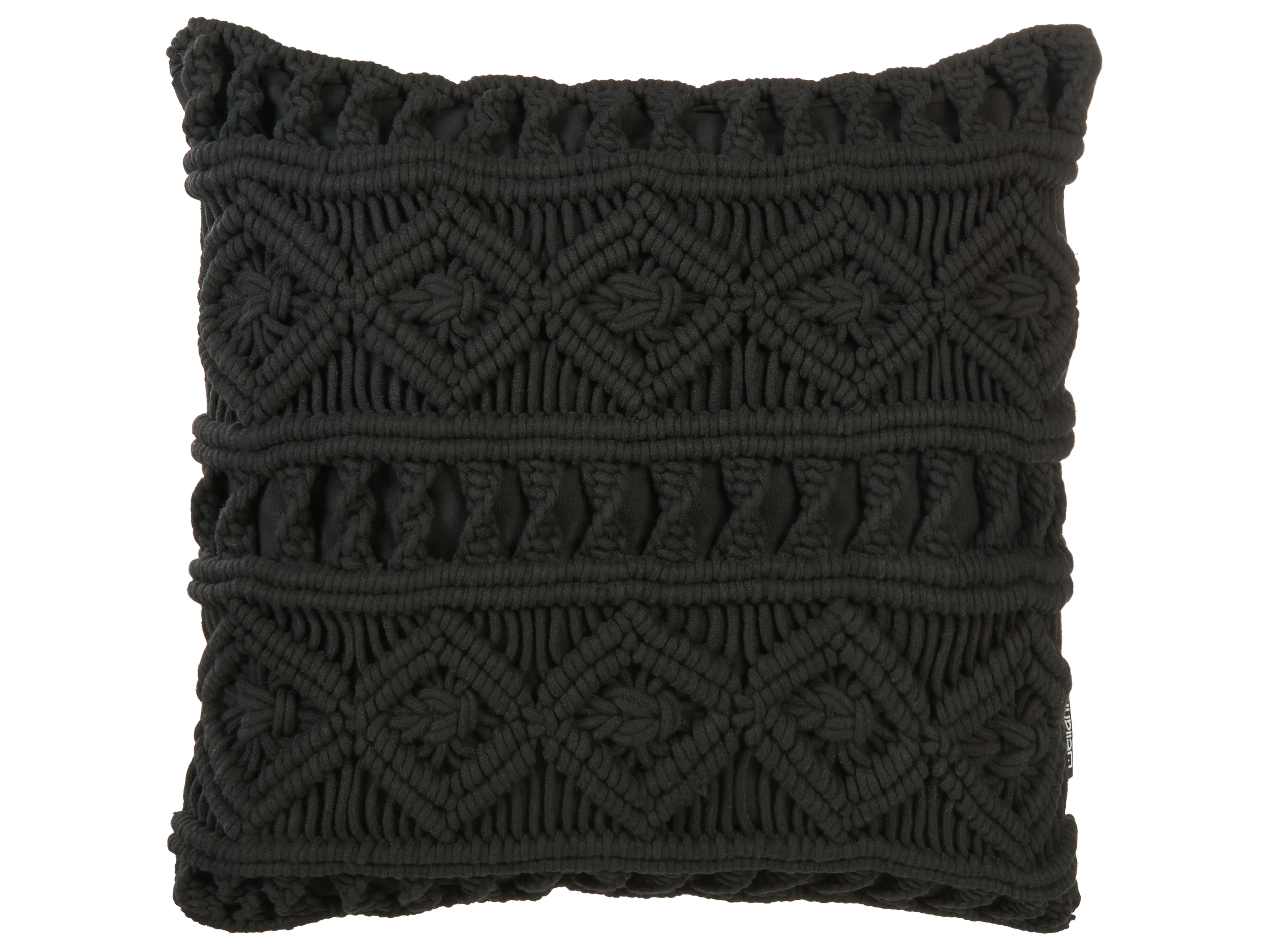 Set van 2 sierkussens MUDANYA Katoen 45 x 45 cm Zwart geometrisch patroon