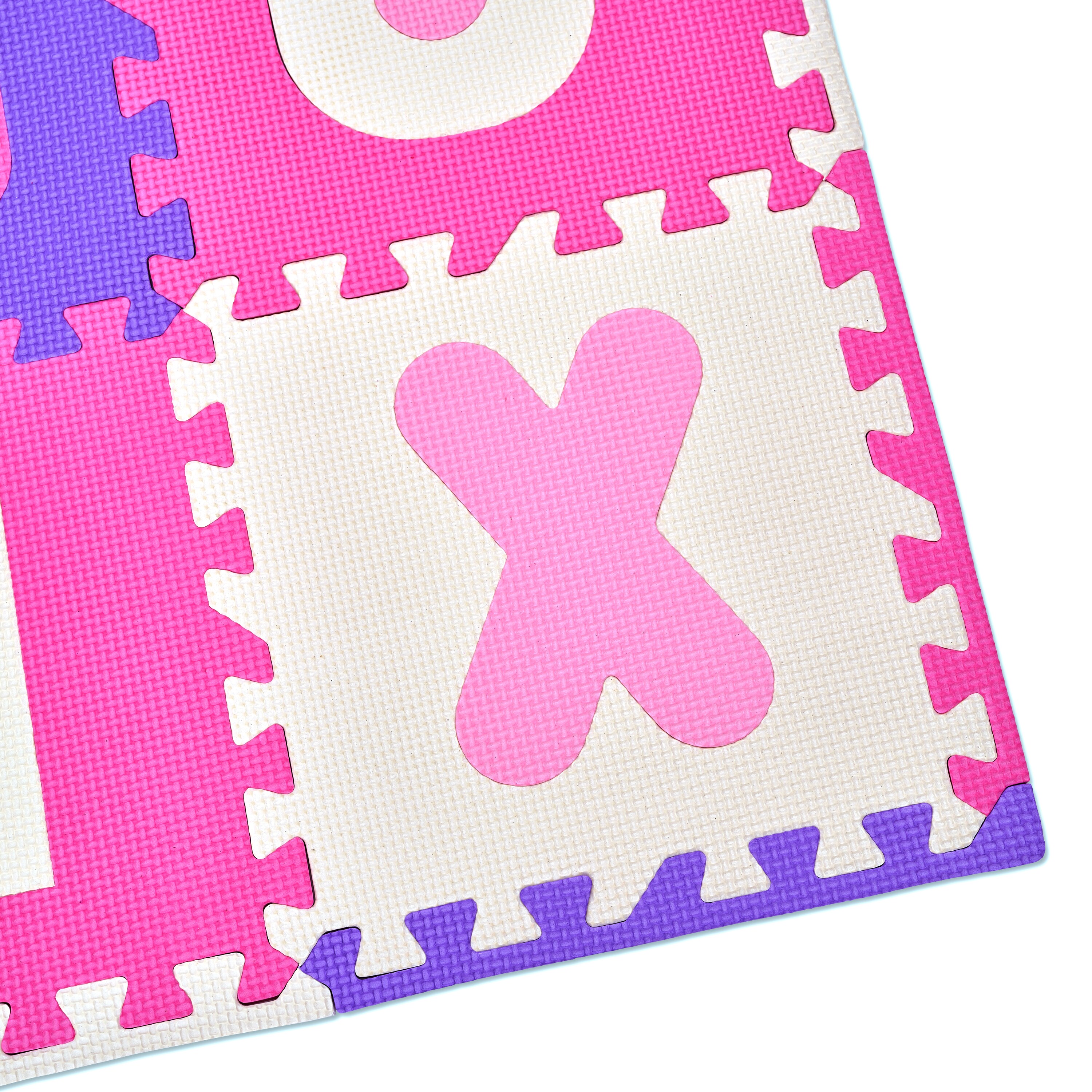 Pink Papaya Puzzlematte mit Zahlen und Buchstaben Kids Zone - Pink