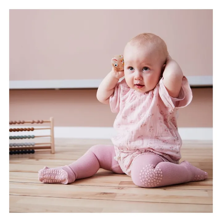 GOBABYGO Collants Antidérapants Genoux et Pieds | Rose