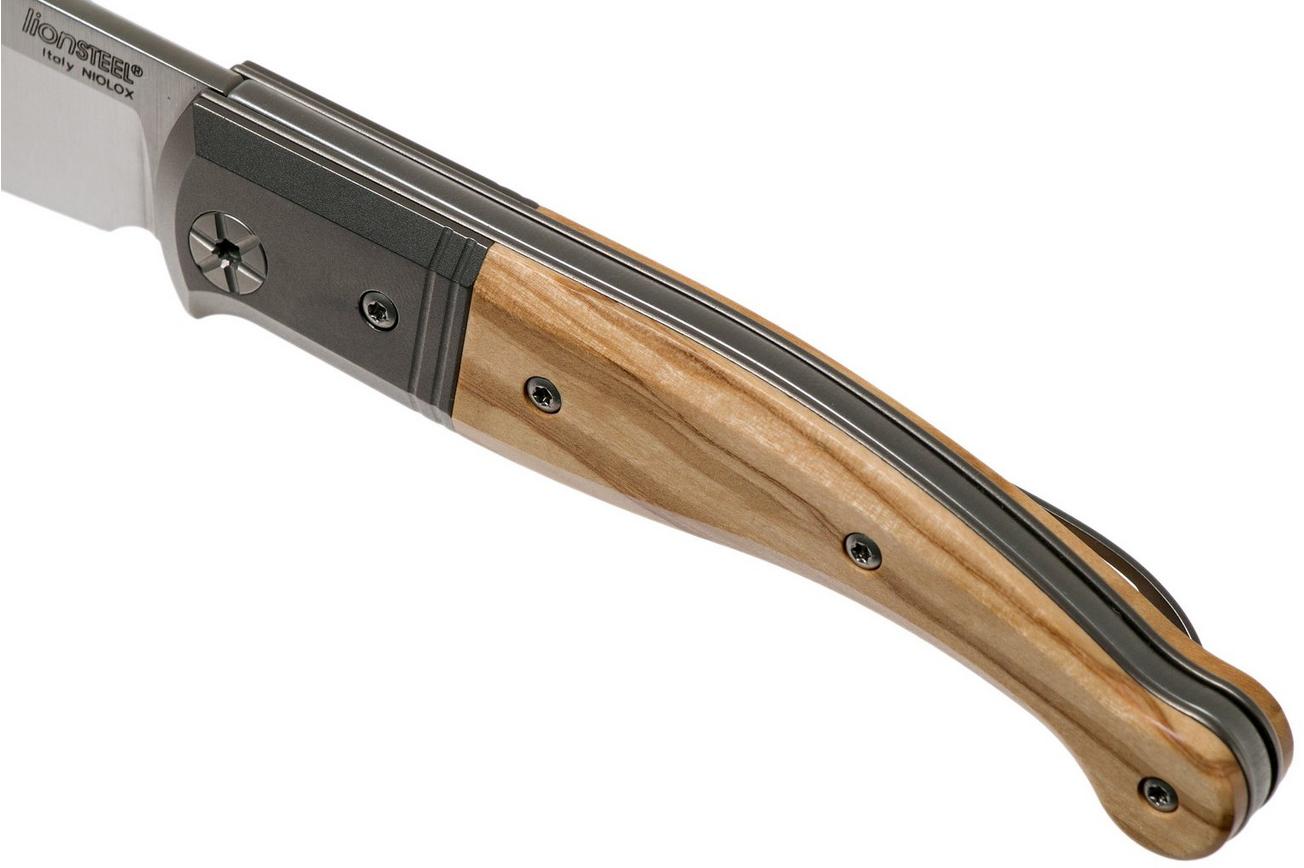 LionSteel Gitano Olijfhout GT01 UL zakmes, Gudy van Poppel design