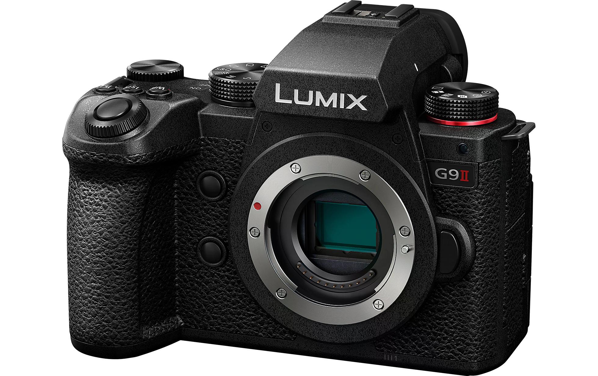 Fotokamera G9 II + Lumix 12-60 mm F2.8-4.0<br>Spiegellose Kamera mit neuem 25.2-MP-MOS-Sensor, Phasen-Hybrid-Autofokus, Serienaufnahmen mit 60 B/s , BIS mit 8.0 Blendenstufen und vielem mehr