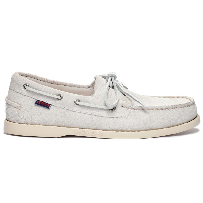 DOCKSIDES PORTLAND FLESH OUT White-Chaussures bateau pour homme en suede Portland