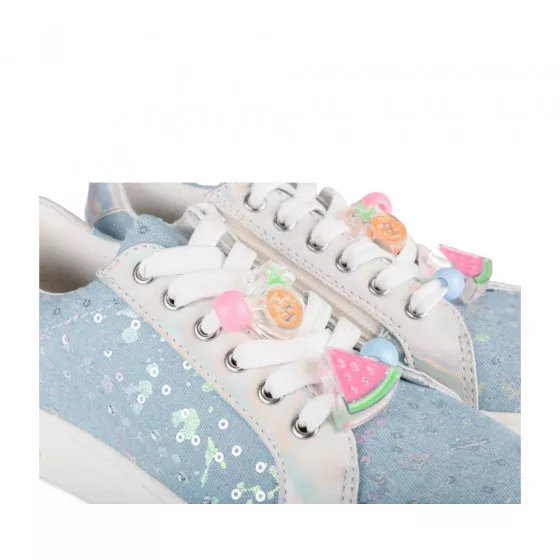 Baskets BLEU LOVELY SKULL