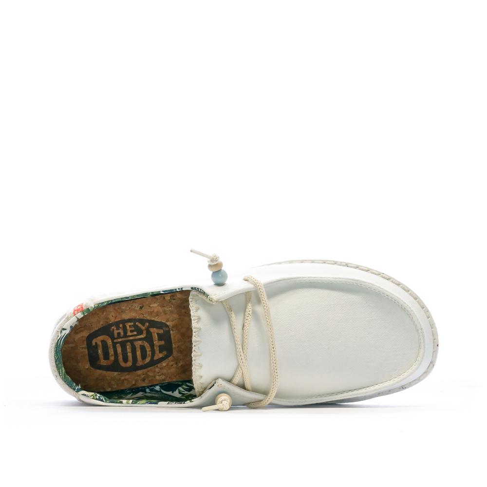 Hey Dude Chaussures Blanches Femme Hey Dude Wendy Fringe