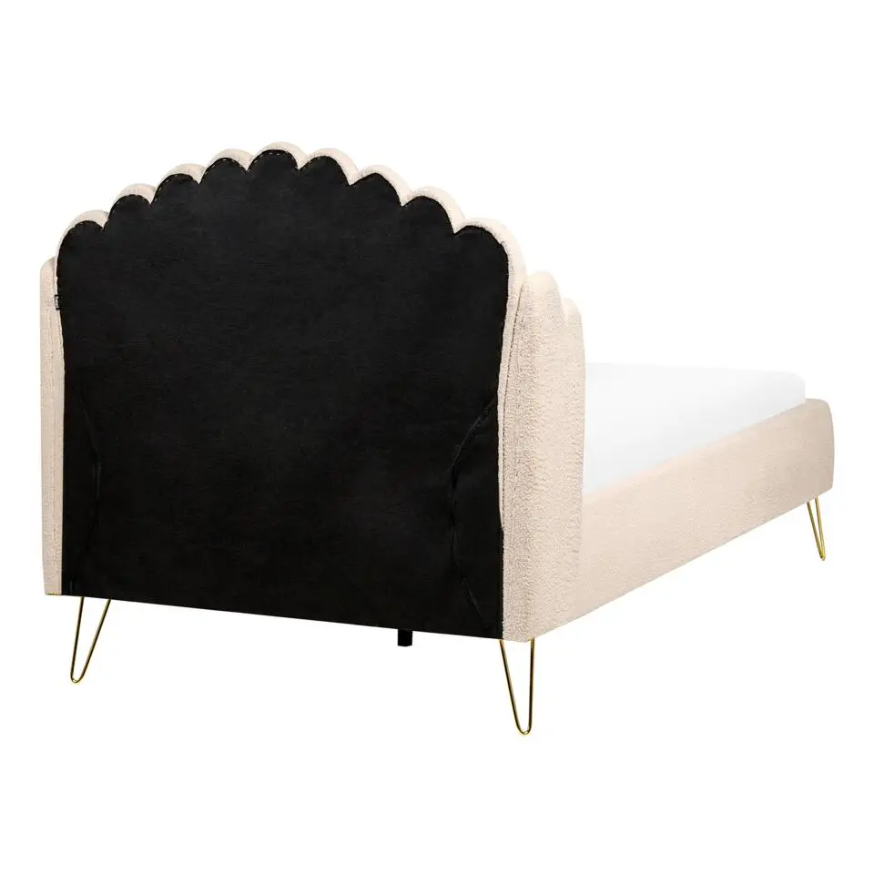 AMBILLOU - Tweepersoonsbed - Beige - 120 x 200 cm - Bouclé