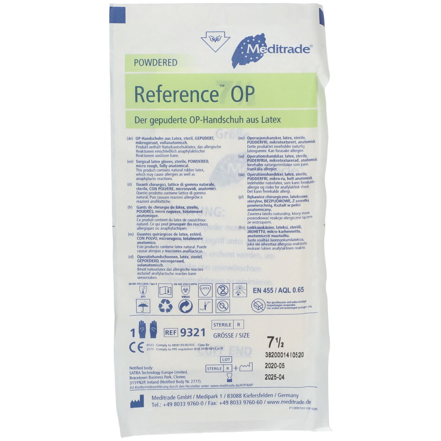 MaiMed® Tex Handschuhe Latex Gr. 7 1/2