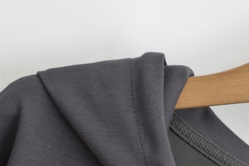 Asiris - Effen asymmetrische hoodie met rits