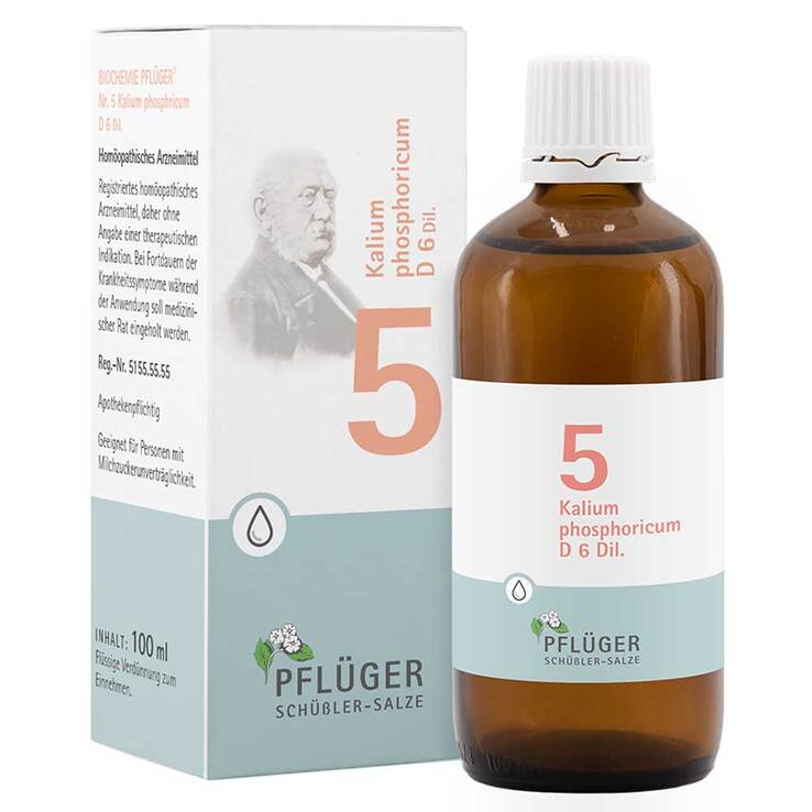 Biochemie Pflüger 5 Kalium phosphoricum D 6 Tropfen, 100 ml
