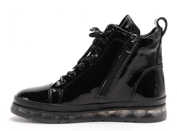 Coco abricot boots bottine plates femme sabaillan vernis noir