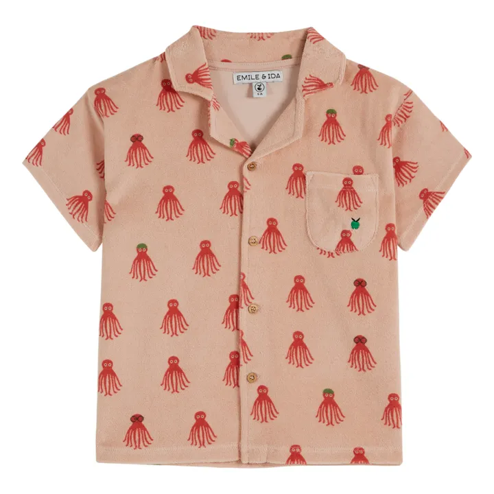 Emile et Ida Chemise Eponge Octopus Bébé | Rouge
