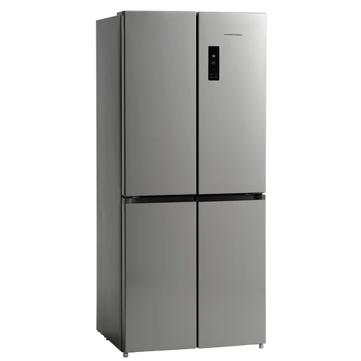 Scandomestic SKF 481 X - Amerikanerkøleskab - bredde: 78.5 cm - dybde: 71.6 cm - højde: 181 cm - 492 liter - Rustfrit stål