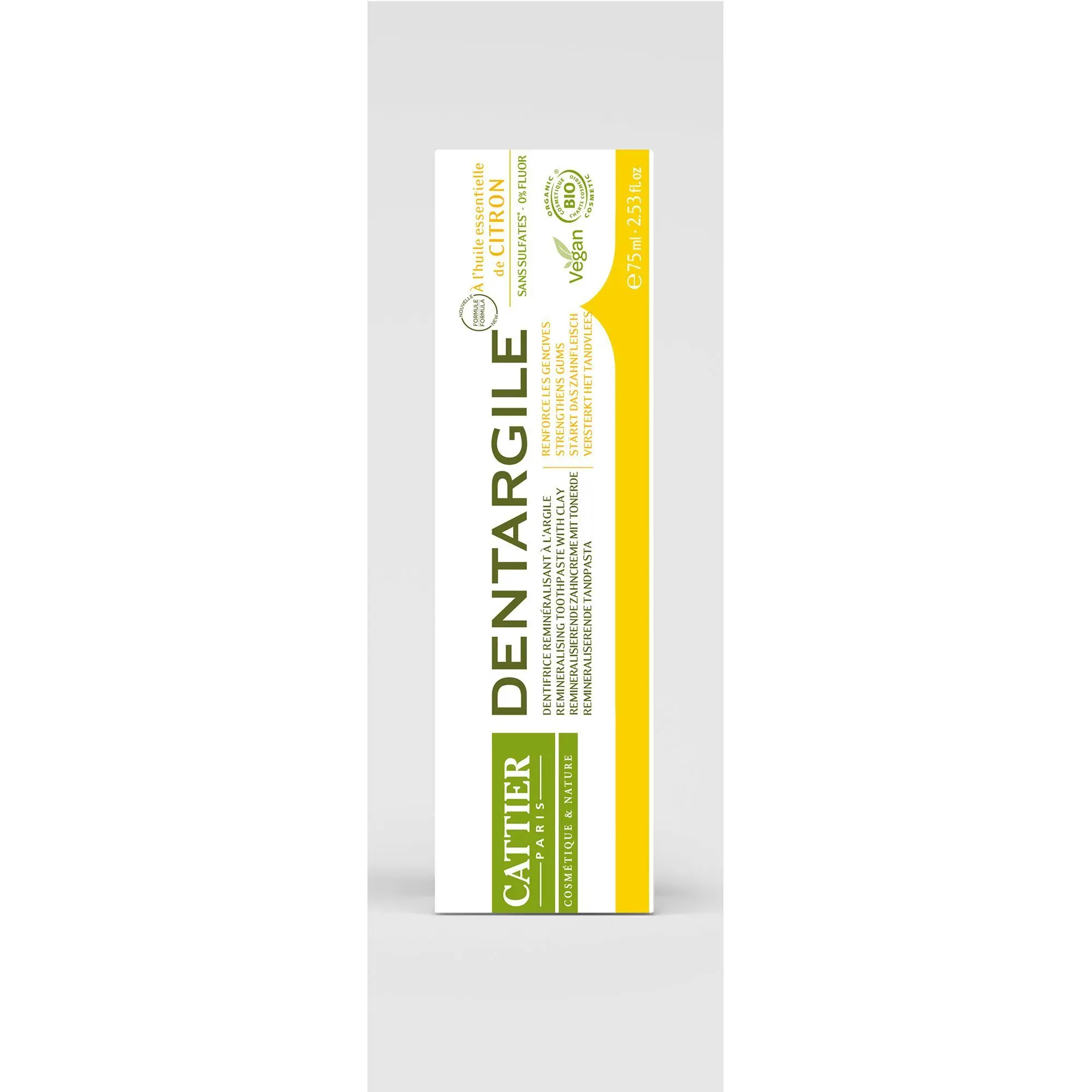 Cattier - Dentargile Citron Dentifrice- Soin corps et bain