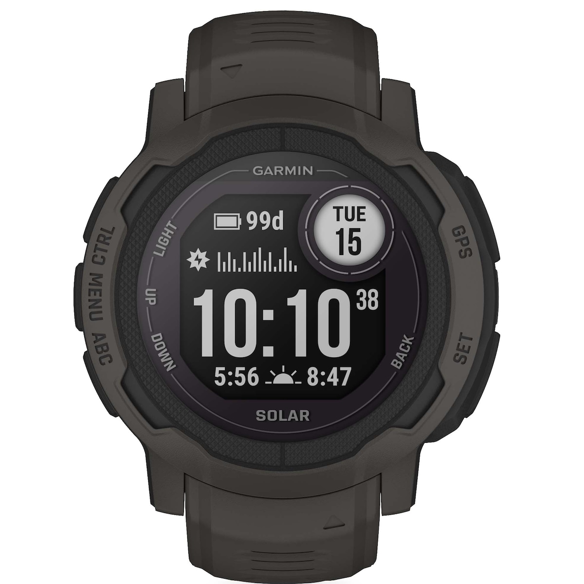 Garmin Instinct 2 Solar utendørsklokke (grafitt)