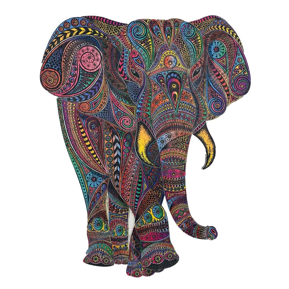 PUZZLE EN BOIS 190 PIECES - L'ELEPHANT IMPERIAL