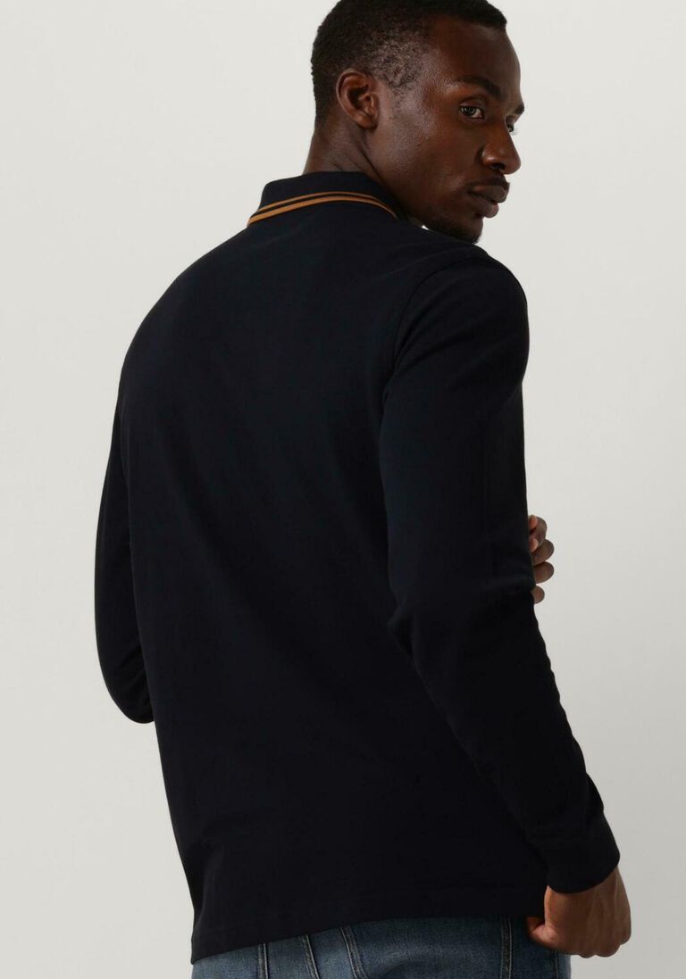 FRED PERRY donkerblauwe fred perry polo twin tipped fred perry shirt long sleeve