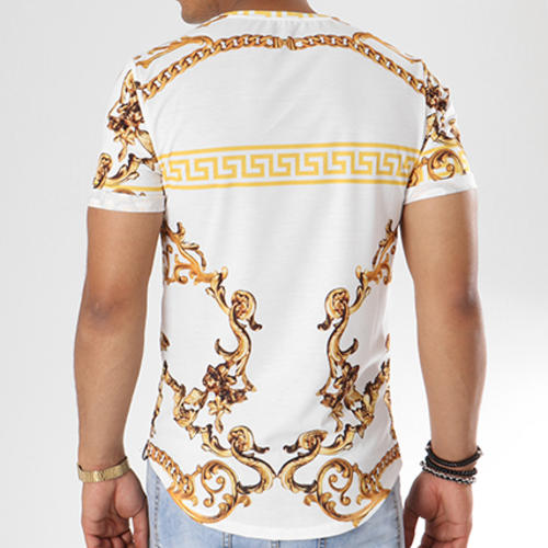 Tee Shirt Oversize UP-321 Blanc Doré Renaissance