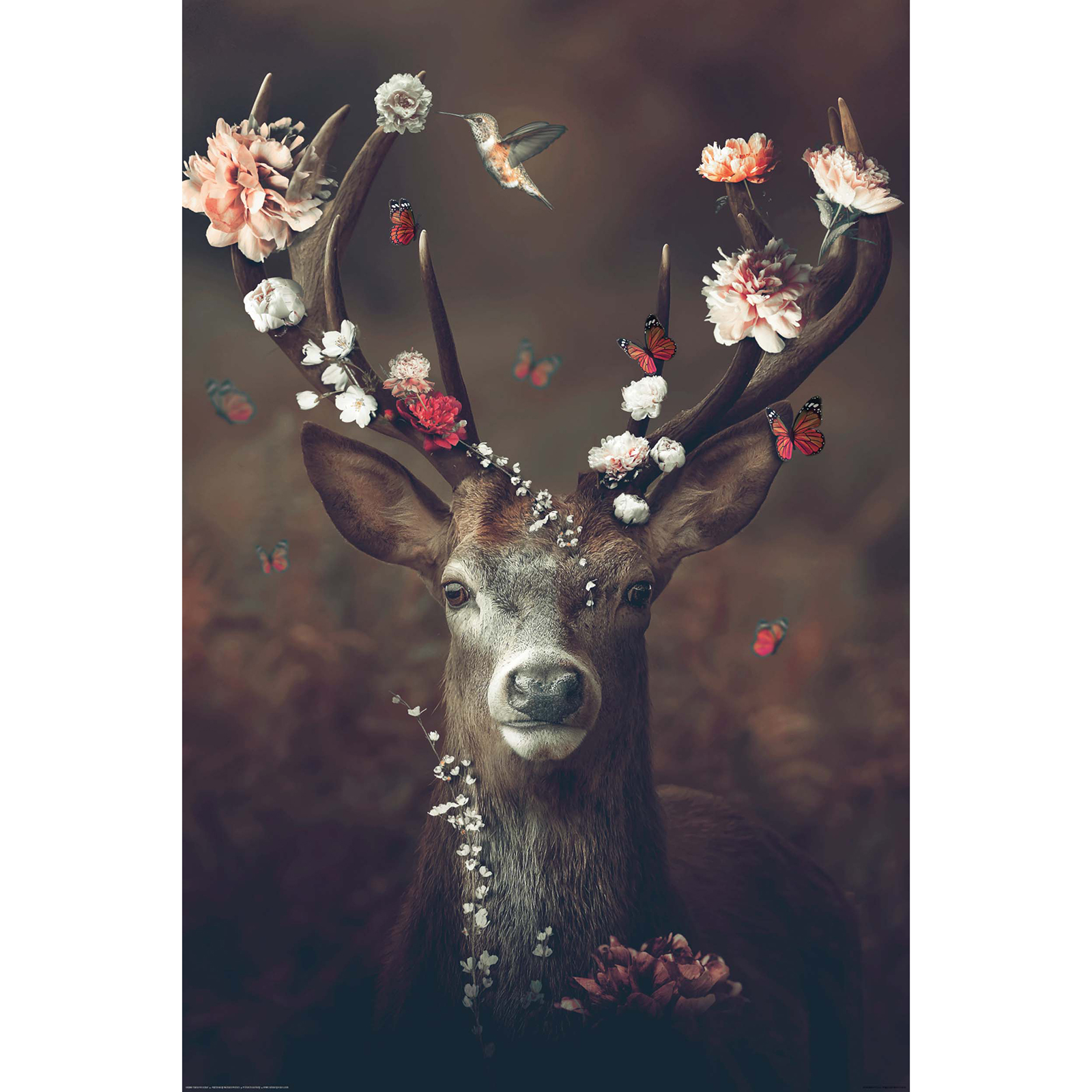 Deco Panel FAUNA FLORA HIRSCH - 60x90 cm