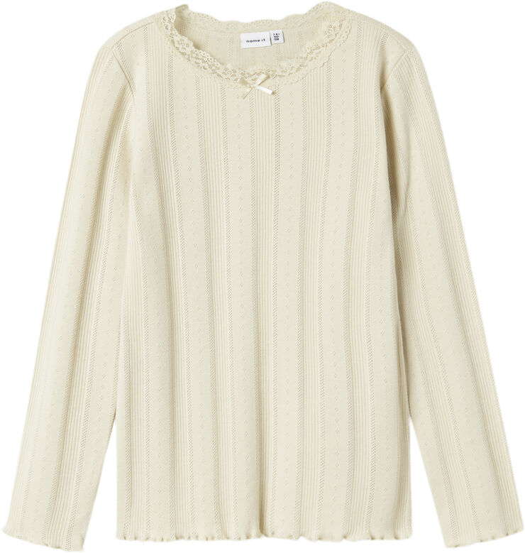 Name It NKFFREDA LS SLIM TOP Summer sand
