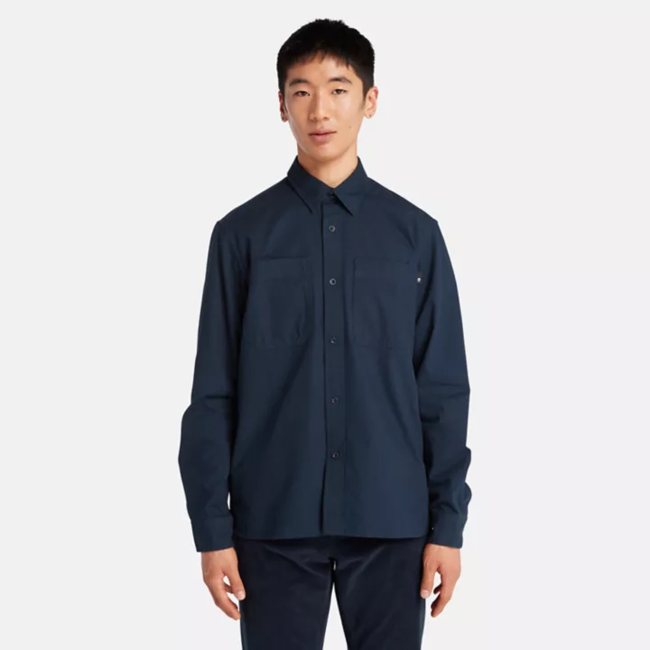 Chemise en coton Windham pour homme en bleu marine