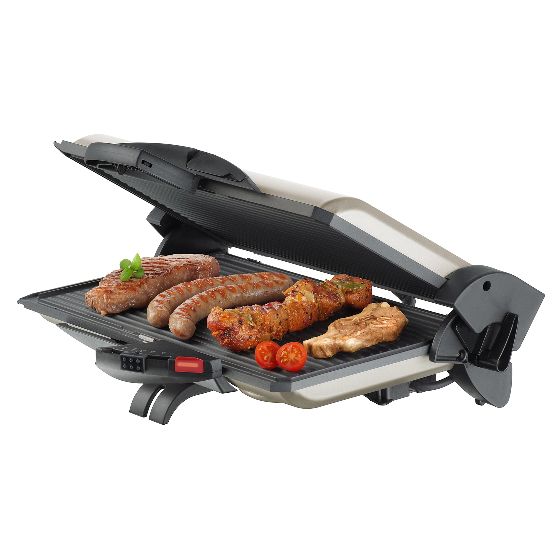 STEBA Kontaktgrill - champagner-metallic - stufenlose Temperaturregelung