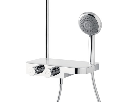 Douchekolom incl. thermostaat Breuer Aquamaxx 340, ronde chromen douchekop 9263008000099