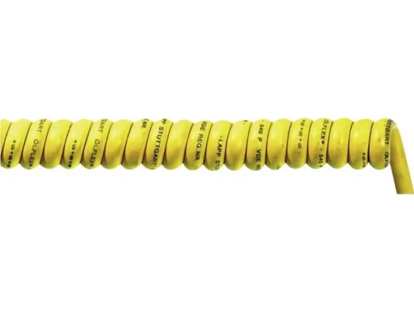 Lapp ÖLFLEX Spiral 540 P, 1,5 m, Gul, 3000 V, 1 mm², -30 - 50 °C, 2,9 cm