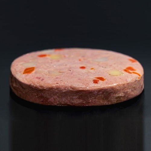 Hambúrguer de cachorro com sabor de frango