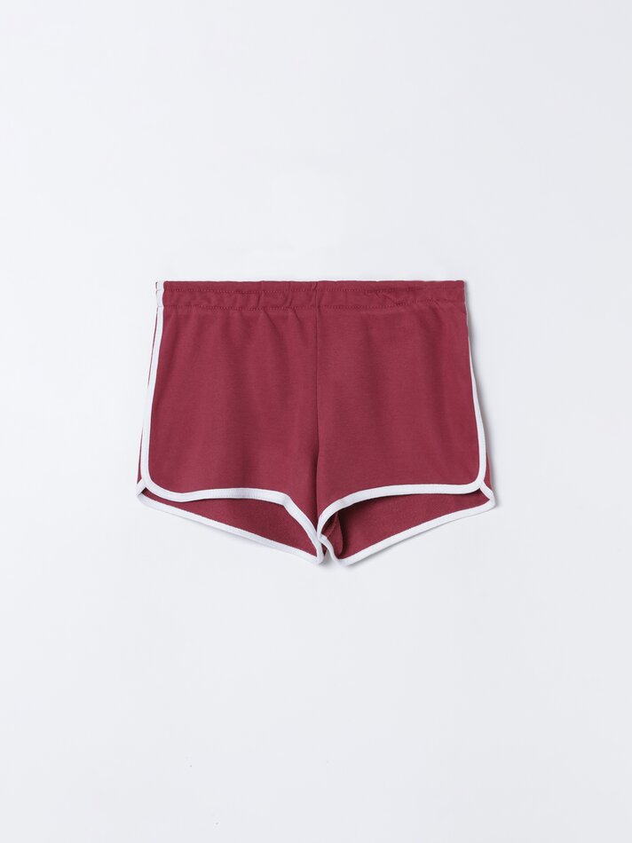 Conjunto de 4 shorts básicos de tecido atoalhado com detalhes - Verde Água