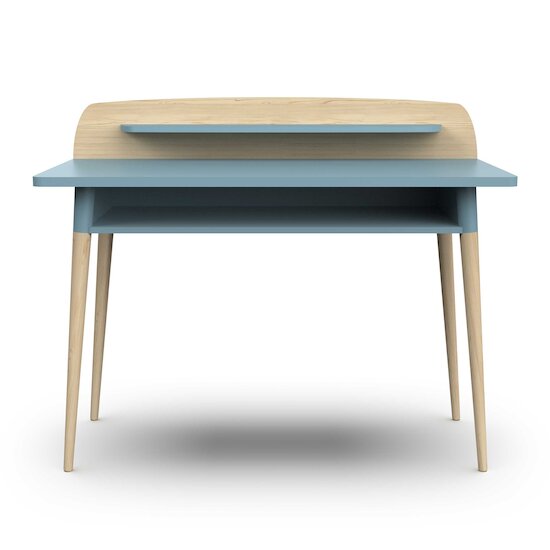 Firmiana Bureau Junior   Bleu Orage / Bois Naturel        de               CBA Meubles