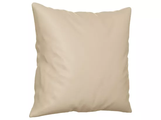 Canapé 2 places avec oreillers crème 120 cm tissu microfibre