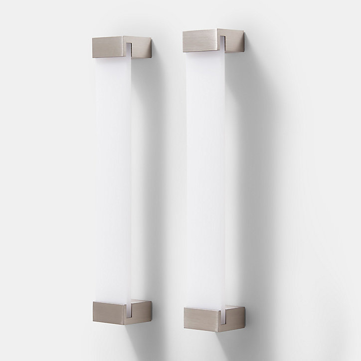 Poignée de meuble de cuisine GoodHome Mulco Blanc L. 20.7 cm, 2 pièces