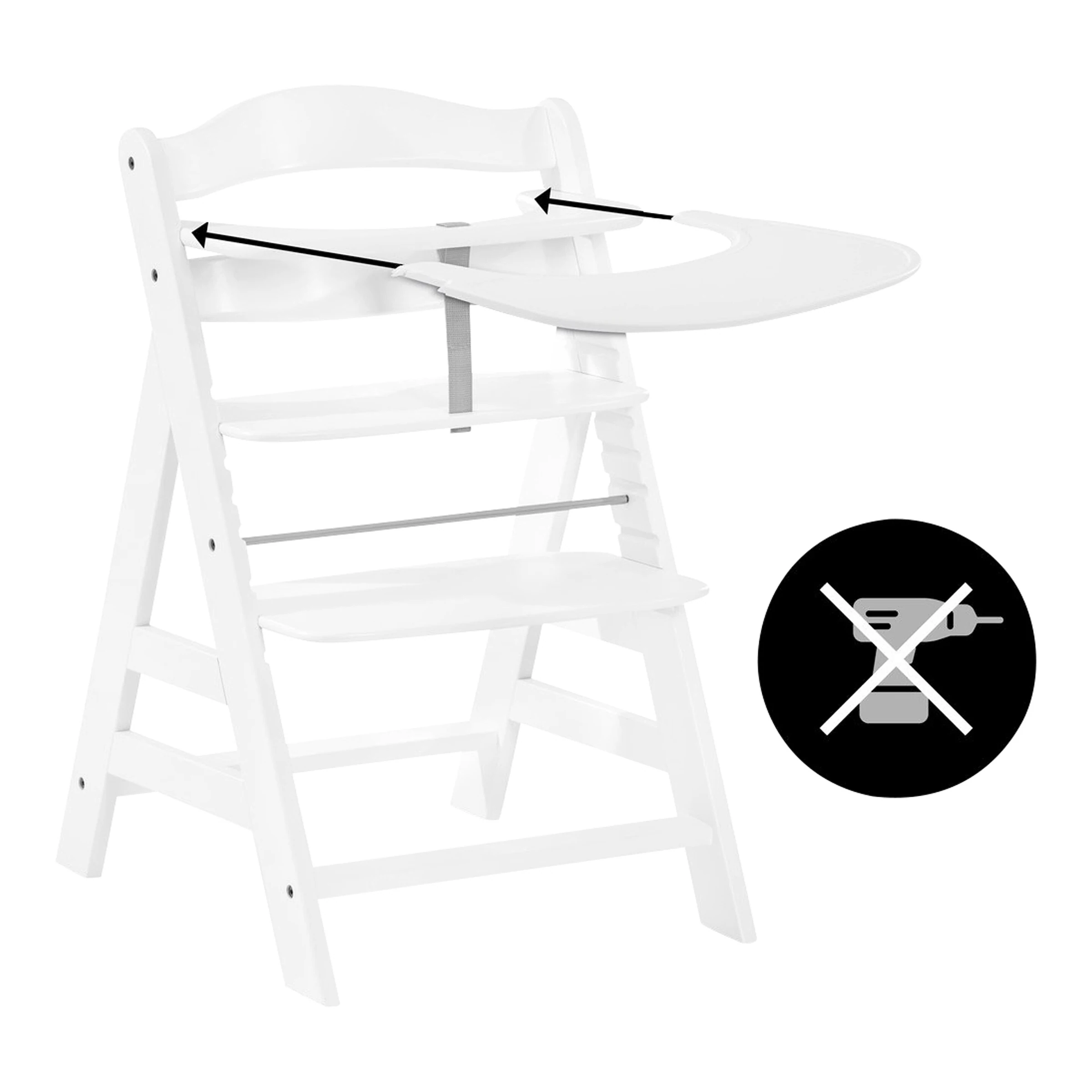 Hauck Hochstuhltisch Alpha Click Tray white