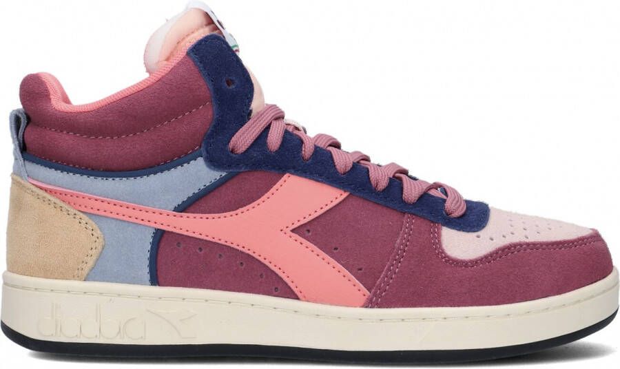 Diadora Magic Basket Demi Icona Hoge sneakers Leren Sneaker Dames Roze