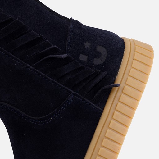 Muyters Enkellaarsjes blauw Suede