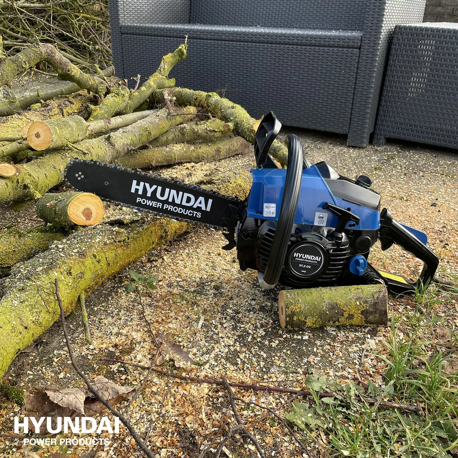 Hyundai 57258 Benzine kettingzaag - 2-takt - 38cc - 350 mm