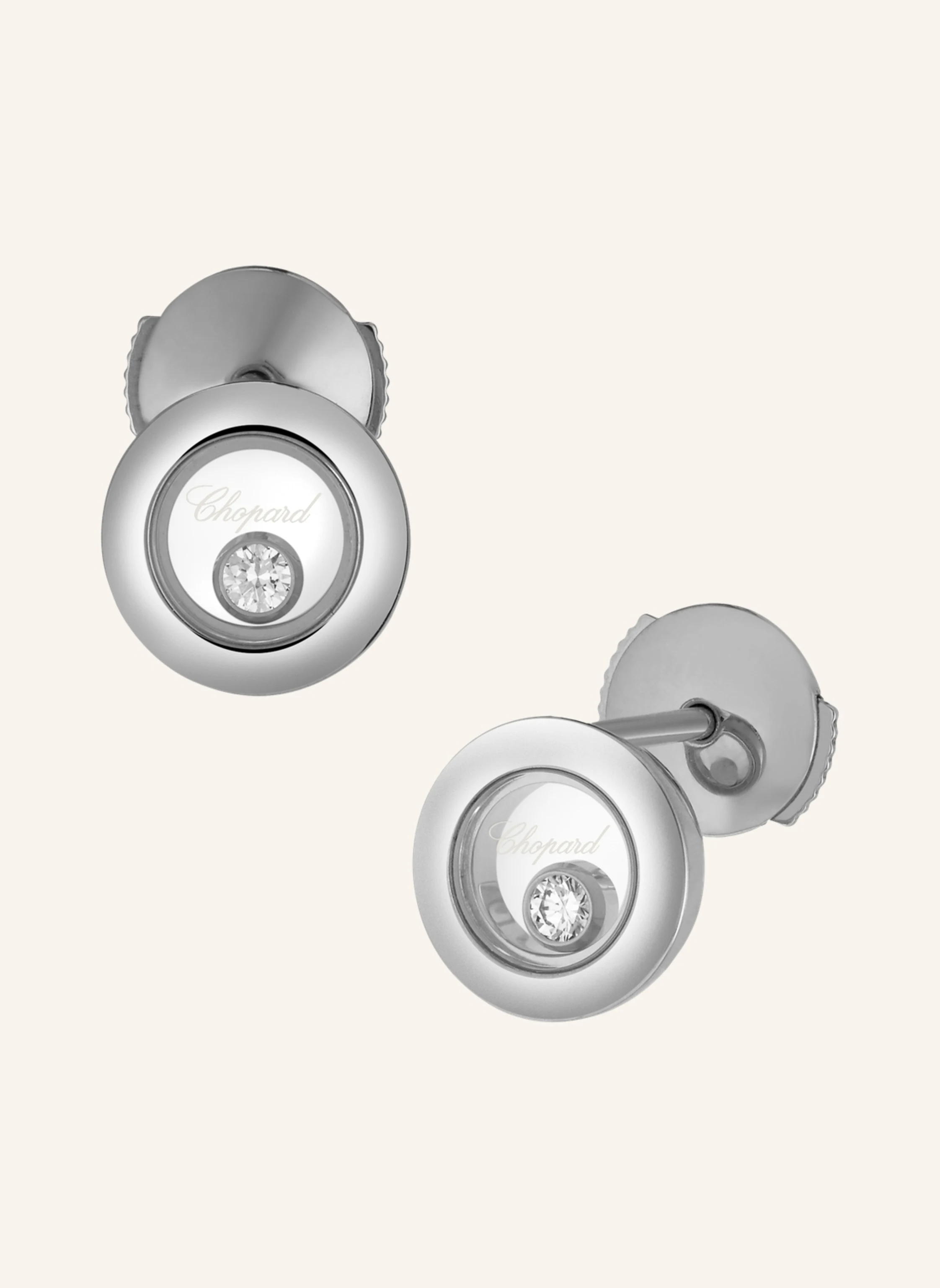 Chopard Ohrring HAPPY DIAMONDS ICONS Ohrringe aus 18 Karat Weißgold und Diamanten