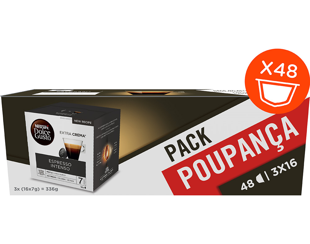 CÁPSULAS DOLCE GUSTO CAFÉ EXPRESSO INTENSO 7 3X16UN