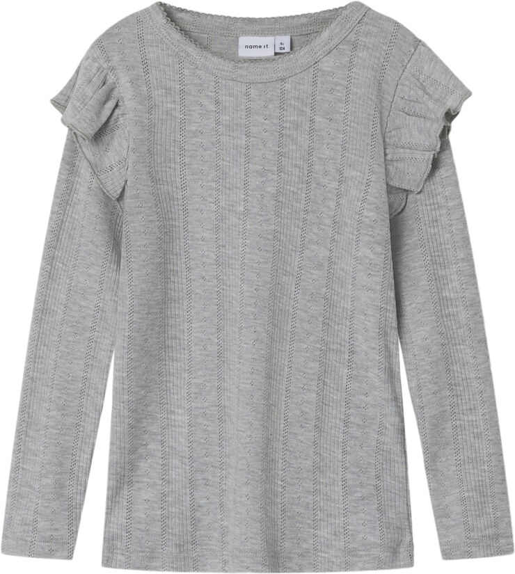Name It NMFJULIA LS SLIM TOP NOOS Grå