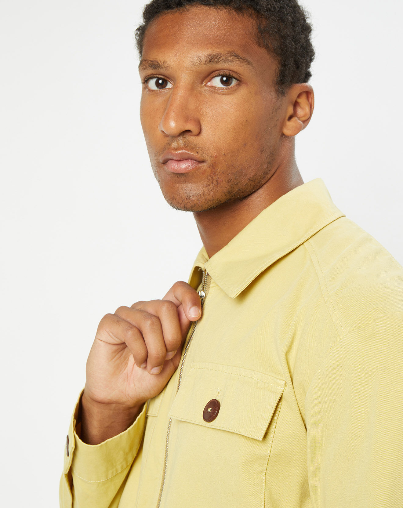 Marc O'Polo Blouson Coton Organic Double Poche jaune clair
