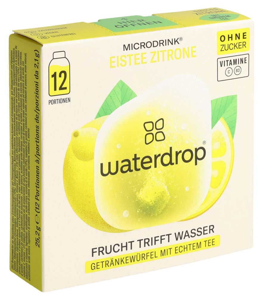 WATERDROP Eistee Zitrone ohne Zucker Box 25.2 g<br>25.2 g, Box, Eistee Zitrone ohne Zucker
