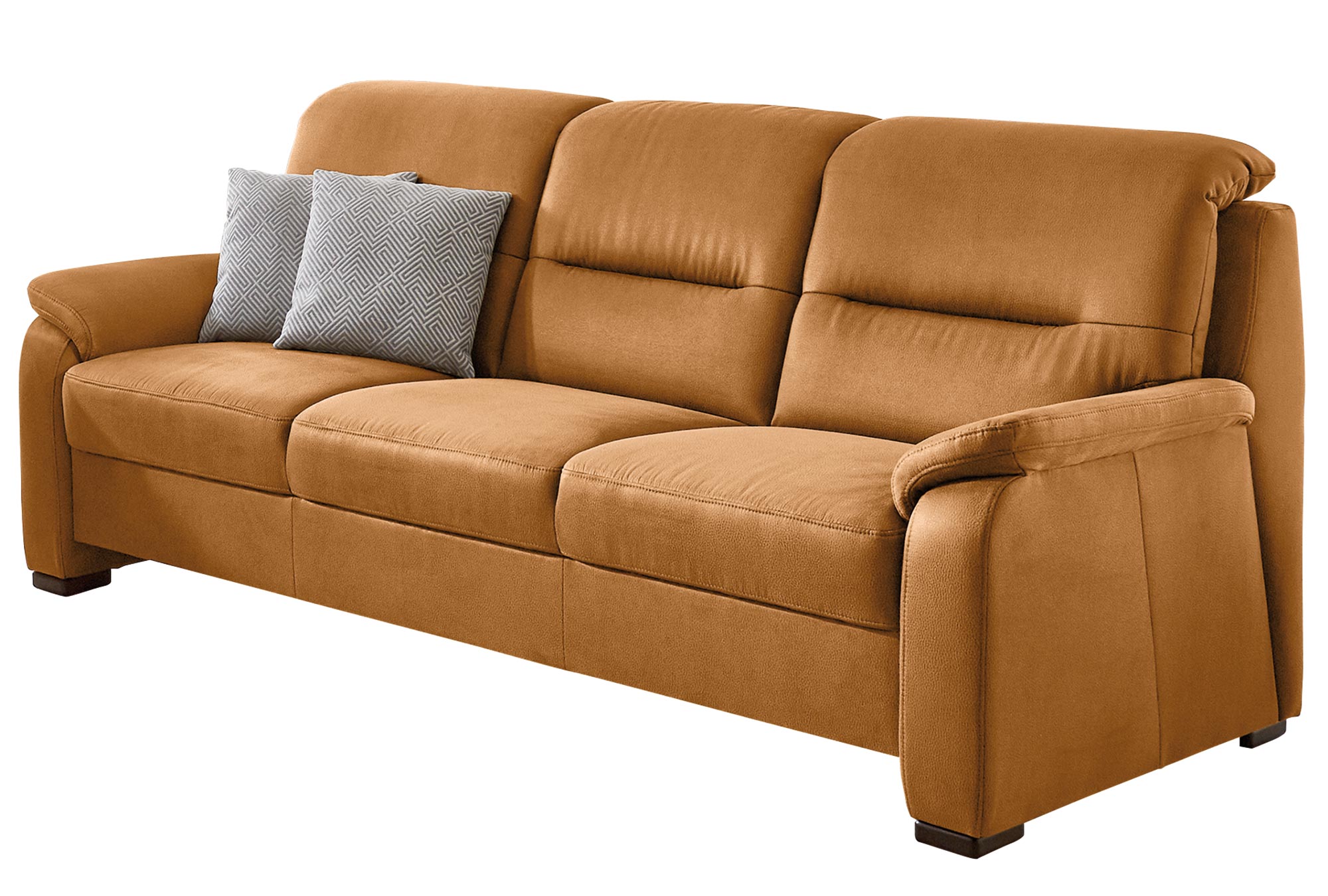 polsterpower 3-Sitzer-Sofa - braun - Microfaser